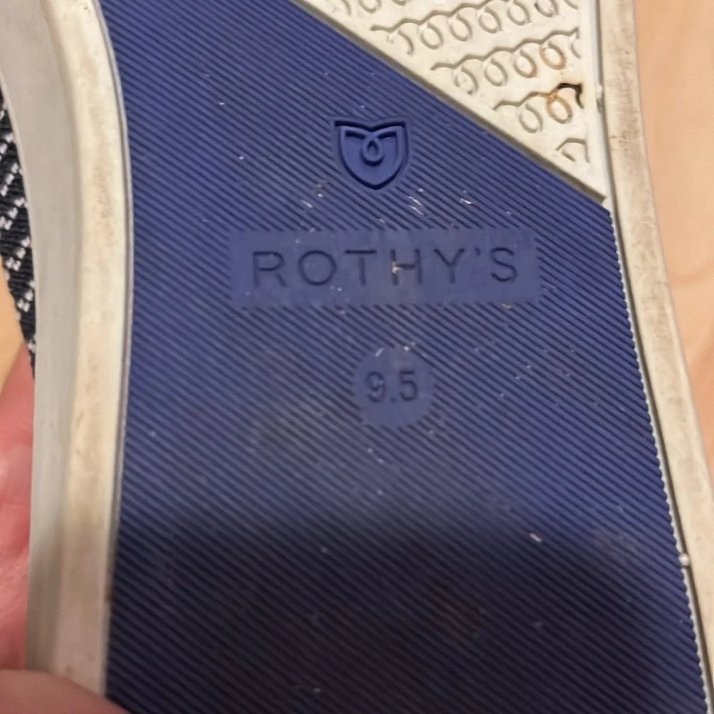 Rothy’s slip on sneakers Blue/white 9.5‎